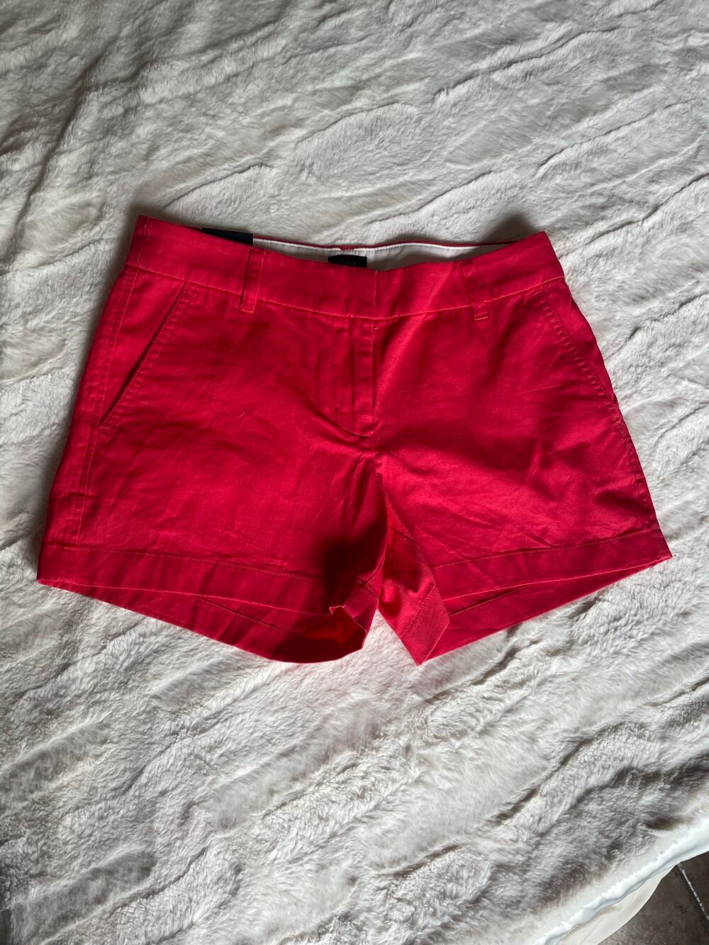 J.Crew Red preppy 4" Chino Shorts Women's Size 4 NWT